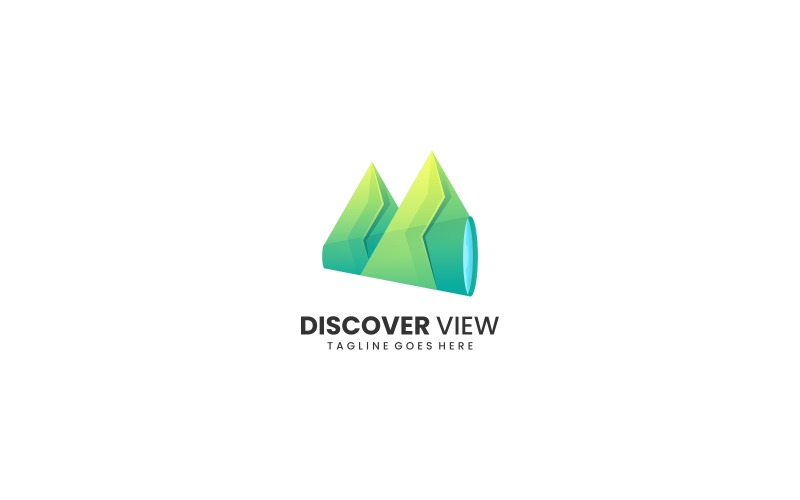 Discover View Gradient Logo Logo Template