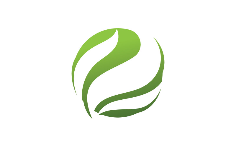 Green leaf logo icon ecology element V10 Logo Template