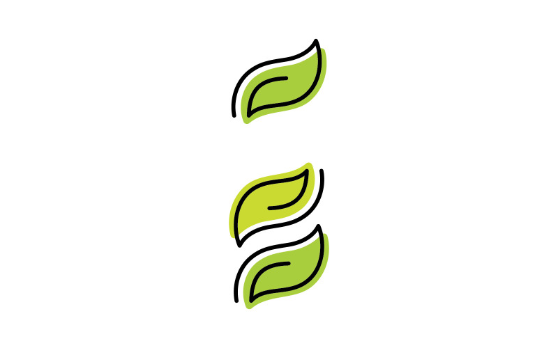 Green leaf logo icon ecology element V1 Logo Template