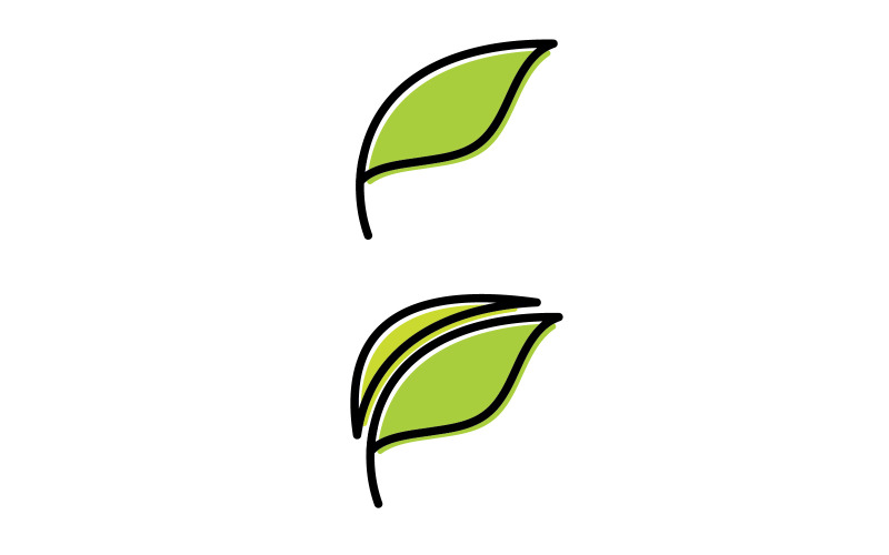 Green leaf logo icon ecology element V2 Logo Template