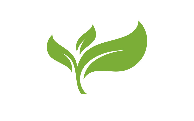 Green leaf logo icon ecology element V4 Logo Template