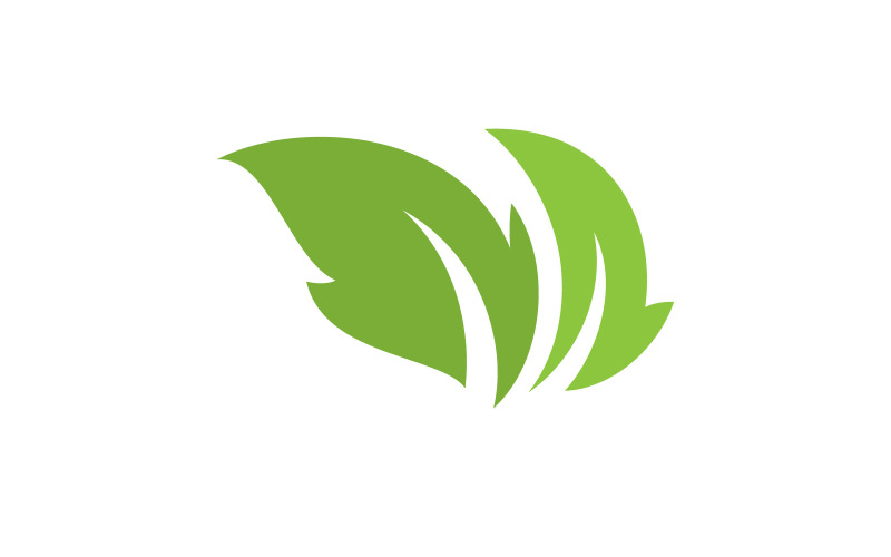 Green leaf logo icon ecology element V7 Logo Template