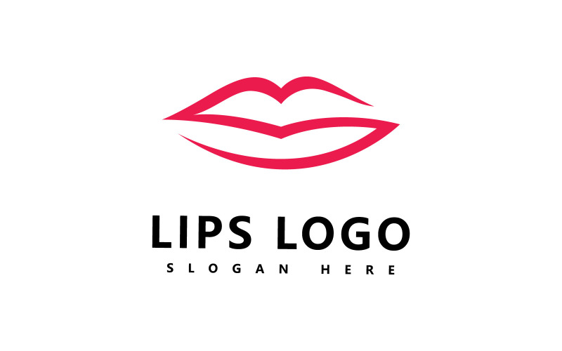 Lips logo beauty , sexy lips vector illustration V7 Logo Template