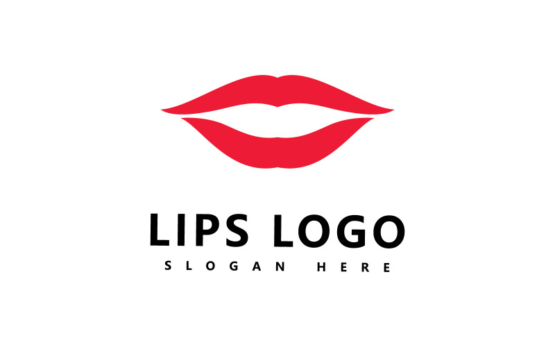 Lips logo beauty , sexy lips vector illustration V8 Logo Template