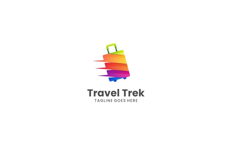 Travel Trek Gradient Logo Logo Template