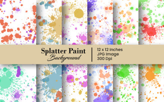 Colorful abstract paint splatter texture background and grunge splatter digital paper