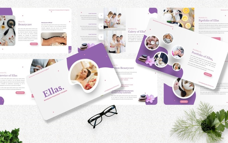 Ellas - Beauty Care Powerpoint Template PowerPoint Template
