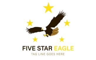 Five Star Eagle Logo Template - Eagle Logo