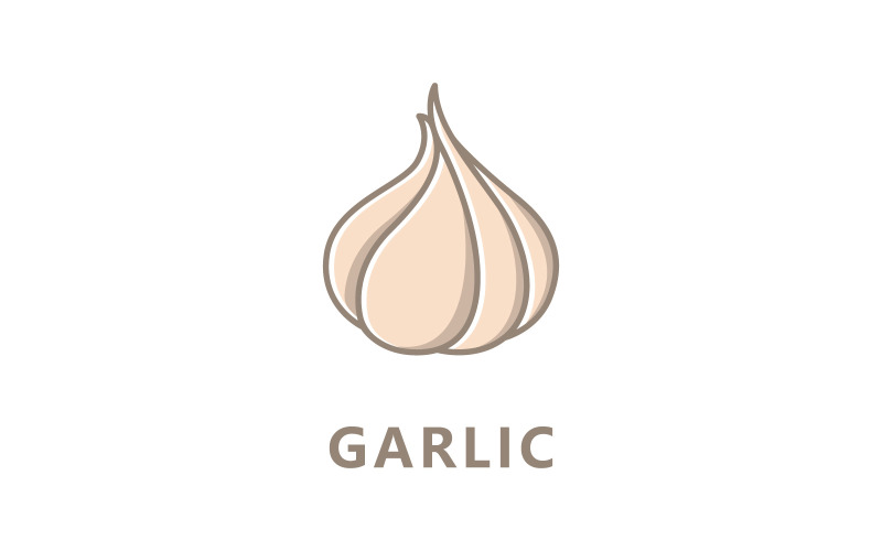 Garlic logo icon vector illustration V12 Logo Template