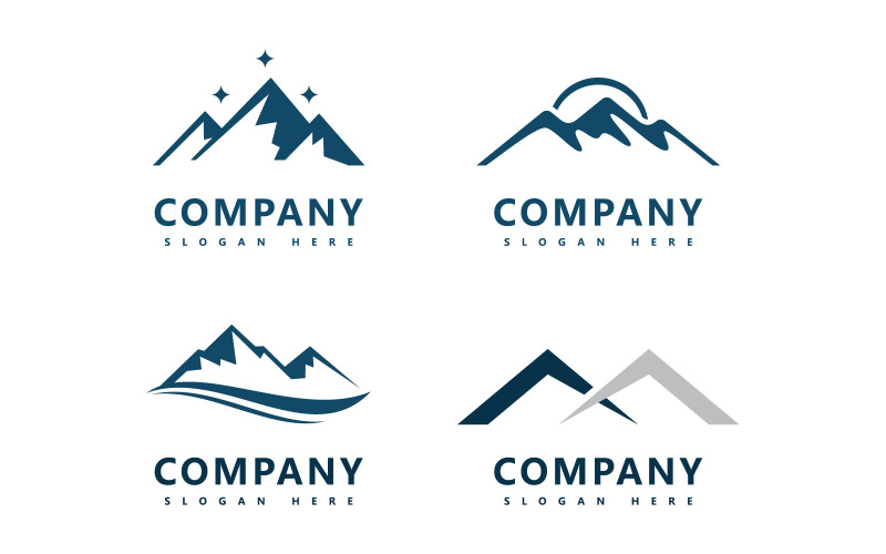 Mountain logo icon desain vektor template V13 Logo Template