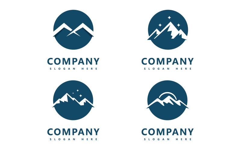Mountain logo icon desain vektor template V14 Logo Template