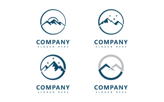 Mountain logo icon desain vektor template V15
