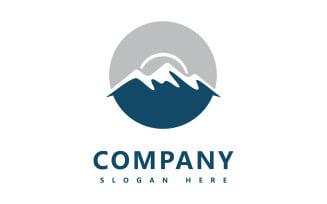 Mountain logo icon desain vektor template V8