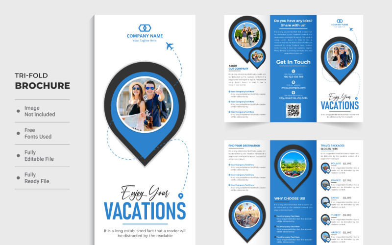 Travel agency promotional brochure Corporate Identity