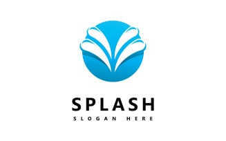 Water wave Splash symbol and icon Logo Template vector V11
