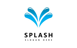 Water wave Splash symbol and icon Logo Template vector V2