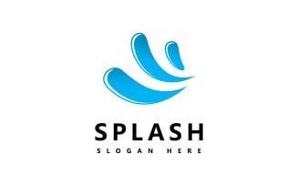 Water wave Splash symbol and icon Logo Template vector V8