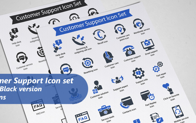 Customer Support Icon Set