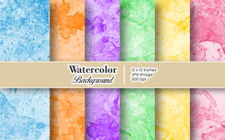 Hand paint Watercolor digital paper and splatter texture background