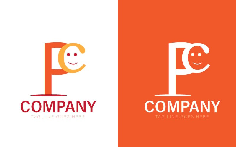 P and C Letter Logo Template - Monogram Logo