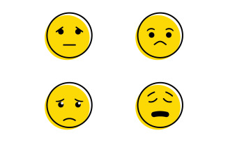 Sad Emotion icon design vector illustration Template V2