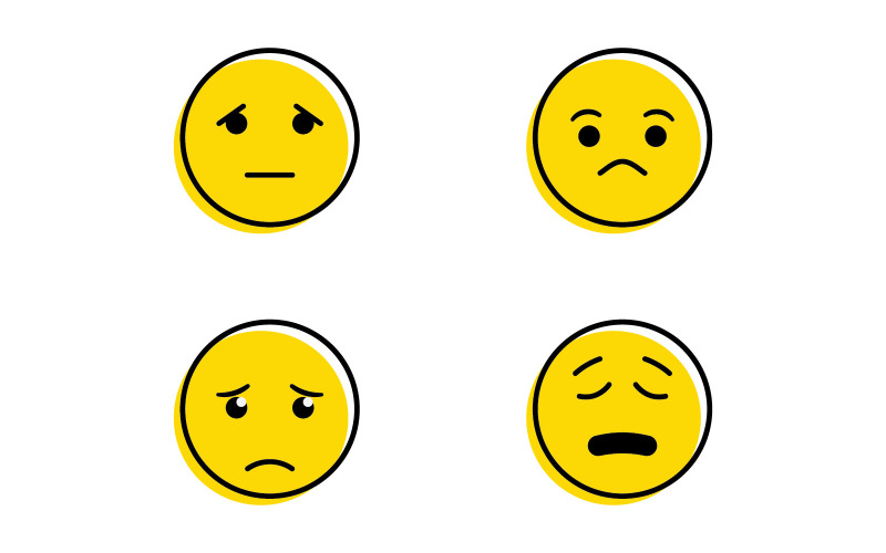 Sad Emotion icon design vector illustration Template V2 Logo Template