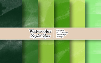 Green pastel watercolor digital paper or splashing texture background
