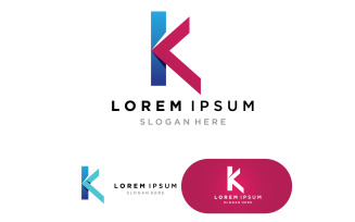 K logo icon illustration design template v1