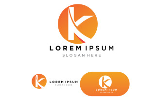 K logo icon illustration design template v4