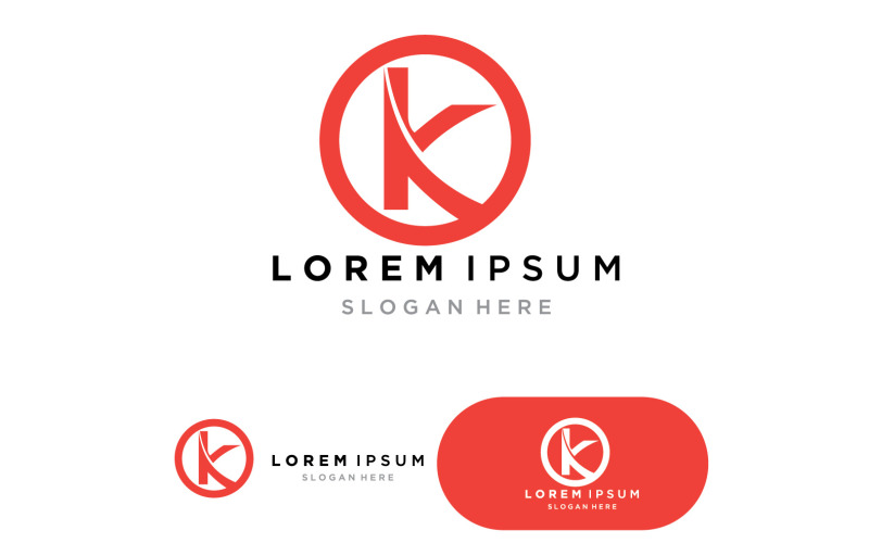K logo icon illustration design template v6 Logo Template
