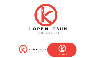 K logo icon illustration design template v6