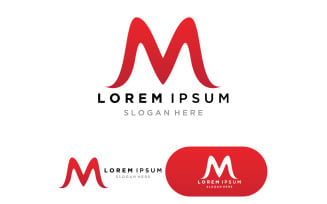 M Letter Logo Template vector design illustration v1