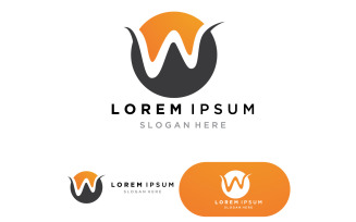 W Letter Logo Template illustration design vector v1