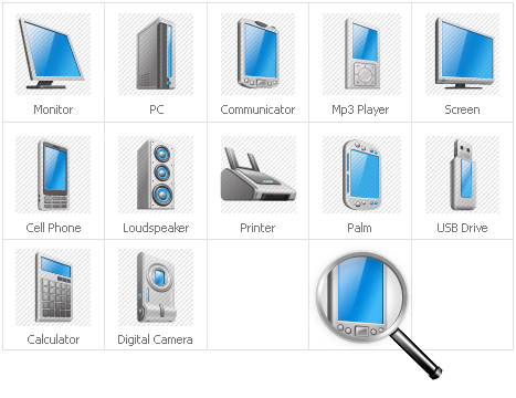 Electronics Store Iconset Template Icon Set