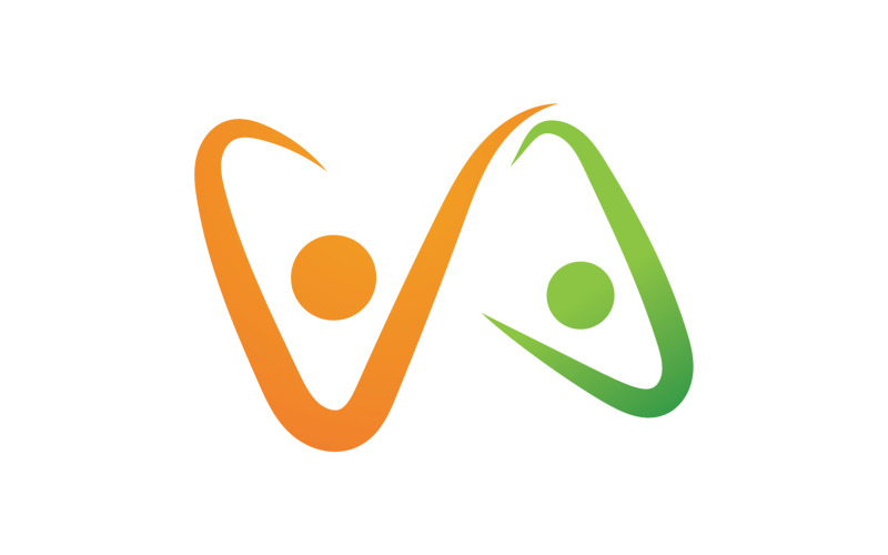 Human caracter health success people star business template design v11 Logo Template