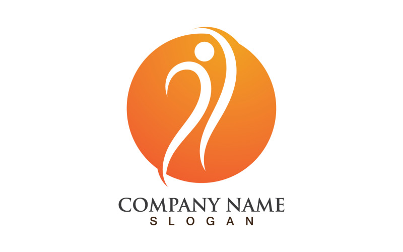 Human caracter health success people star business template design v15 Logo Template