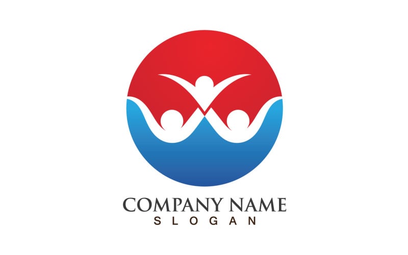 Human caracter health success people star business template design v30 Logo Template