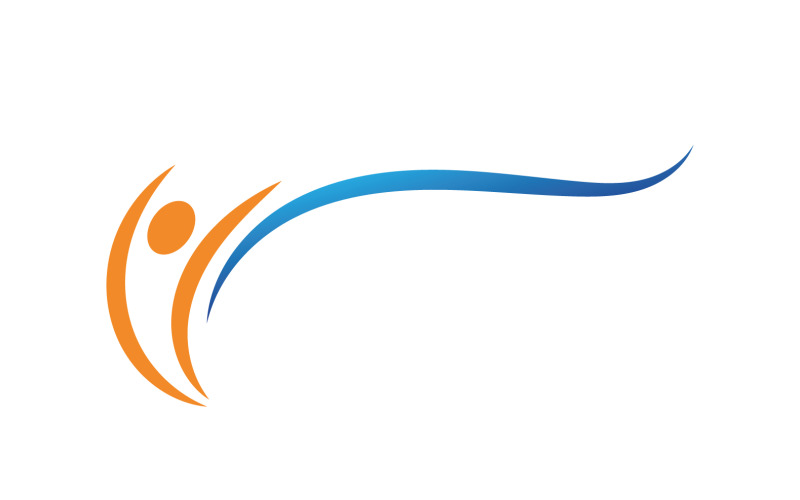 Human caracter health success people star business template design v3 Logo Template