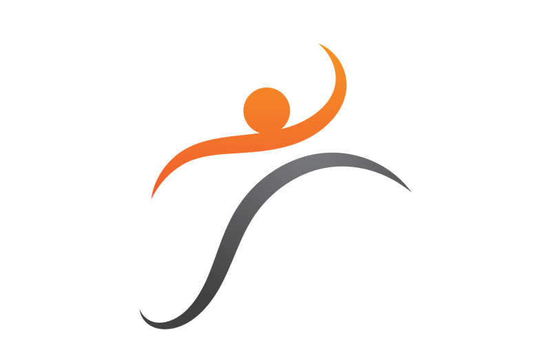 Human caracter health success people star business template design v6 Logo Template