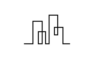 Modern line art City design logo template v3