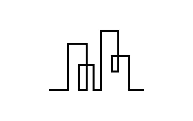 Modern line art City design logo template v3 Logo Template