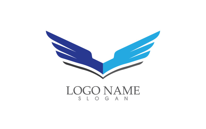 Wing Bird falcon animal symbol vector design v13 Logo Template