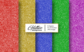 Colorful Glitter Digital Paper Background or bokeh lights Digital Paper
