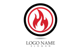 Fire and flame oil and gas symbol vector logo v10