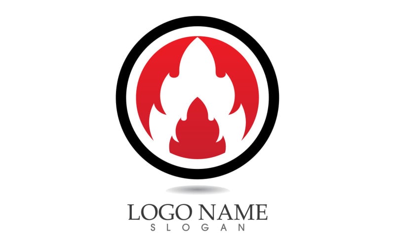 Fire and flame oil and gas symbol vector logo v5 Logo Template