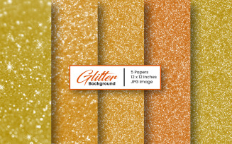 Golden Glitter Digital Paper or Sparkling Festive Texture Background