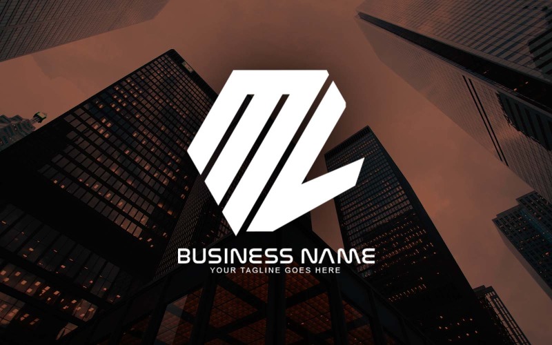 Professional Polygonal MV Letter Logo Design For Your Business - Brand Identity Logo Template