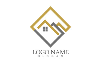 Property home house sell and rental logo vector design v7