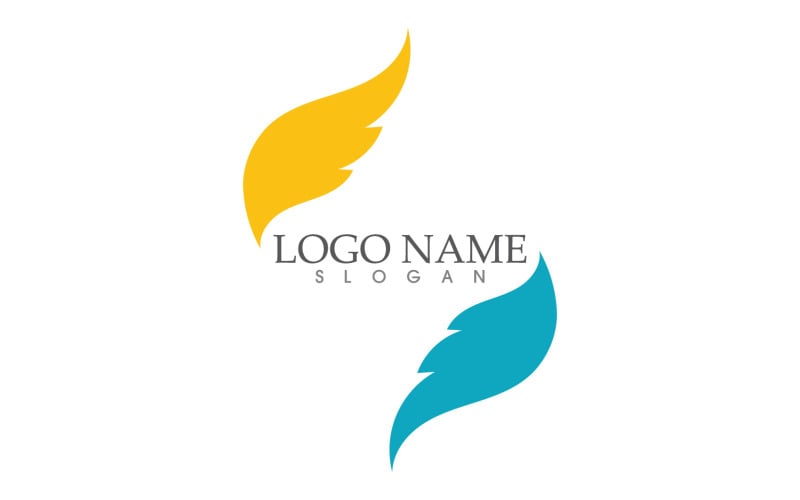Wing Bird falcon animal symbol vector design v18 Logo Template