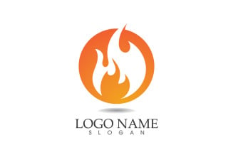 Fire and flame oil and gas symbol vector logo v103